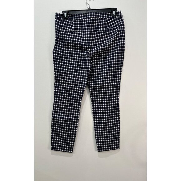 NWOT 1901 Size 12 Stretch Ankle Skinny Pants Navy Gingham MSRP $69 - Picture 9 of 10